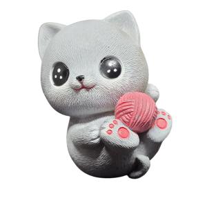 Cat Miniature Figurine for Car Dashboard & Home Decor – Perfect for Christmas, New Year, and Living Room Decoration