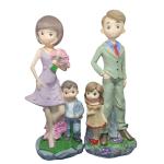 Cute Parents and Kids Resin Statue – Family Gift, Home Décor Ornament for Bedroom, Living Room, and Tabletop