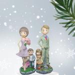 Cute Parents and Kids Resin Statue – Family Gift, Home Décor Ornament for Bedroom, Living Room, and Tabletop