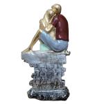 Romantic Love Couple Showpiece | Wall Couple Decor for Home & Bedroom | Perfect Valentine's Day Gift | Elegant Couple Figurine Statue