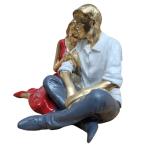 Romantic Sitting Couple Showpiece | Decorative Valentine’s Day Gift for Bedroom, Home, Office & Living Room Décor | Perfect Wedding Gift