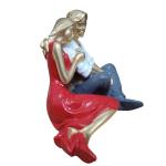 Romantic Sitting Couple Showpiece | Decorative Valentine’s Day Gift for Bedroom, Home, Office & Living Room Décor | Perfect Wedding Gift