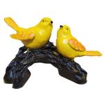 Cute Love Birds Sitting on Tree Branch | Decorative Showpiece Statue for Home, Office, Garden Decor & Table Decorations | Perfect Gift