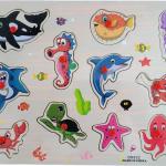 Wooden Educational Sea Animals Colorful Puzzle for Kids