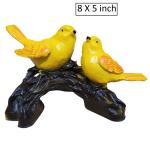 Cute Love Birds Sitting on Tree Branch | Decorative Showpiece Statue for Home, Office, Garden Decor & Table Decorations | Perfect Gift