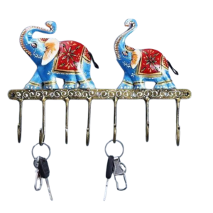 Metal Elephant Baby Key Holder