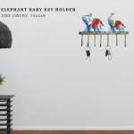 Metal Elephant Baby Key Holder
