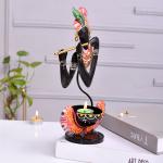 Black Murli Krishna Statue T Light Holder
