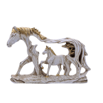 Horse-in-Horse Decorative Statue for Home Decor, Table Accents, and Gifting