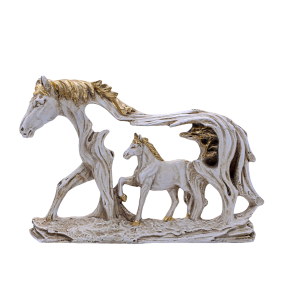 Horse-in-Horse Decorative Statue for Home Decor, Table Accents, and Gifting