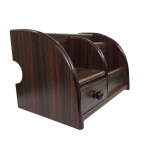 Multi-Functional Wooden Desk Organizer with Pen & Pencil Holder and Drawer