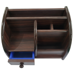 Multi-Functional Wooden Desk Organizer with Pen & Pencil Holder and Drawer