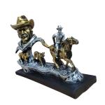 Cowboy with Horse Rider Decorative Showpiece | Handcrafted Figurine for Living Room, Bedroom & Home Décor | Antique Gift Showpiece