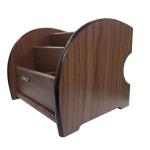 Wooden Desk Organizer: Pen Stand, Card Holder & Stationery Stand for Office and Student Use