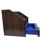 Wooden Pen & Pencil Stand with Drawer: Stationery Organizer and Mobile Holder for Office & Student Desk Use