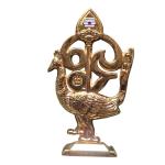 Lord Muruga OM Vel with Peacock  – Perfect for Car Dashboard, Home Decor, Puja Room, Work Table, Gifts & Festivals (7 cms)