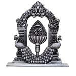 Murugan Vel with Peacock and Arch – Lord Murugan Vel Idol for Car Dashboard, Pooja Room, Home & Office Decor(10 cms)