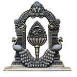 Murugan Vel with Peacock and Arch – Lord Murugan Vel Idol for Car Dashboard, Pooja Room, Home & Office Decor(10 cms)