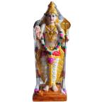 Elegantly Crafted Handmade Lord Murugan Statue | God Karthikeyan Idol (Height - 12 Inch, Multicolor)